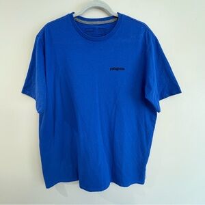 Patagonia Men’s P-6 Logo Responsibili-Tee Blue Short Sleeve T Shirt Size Large